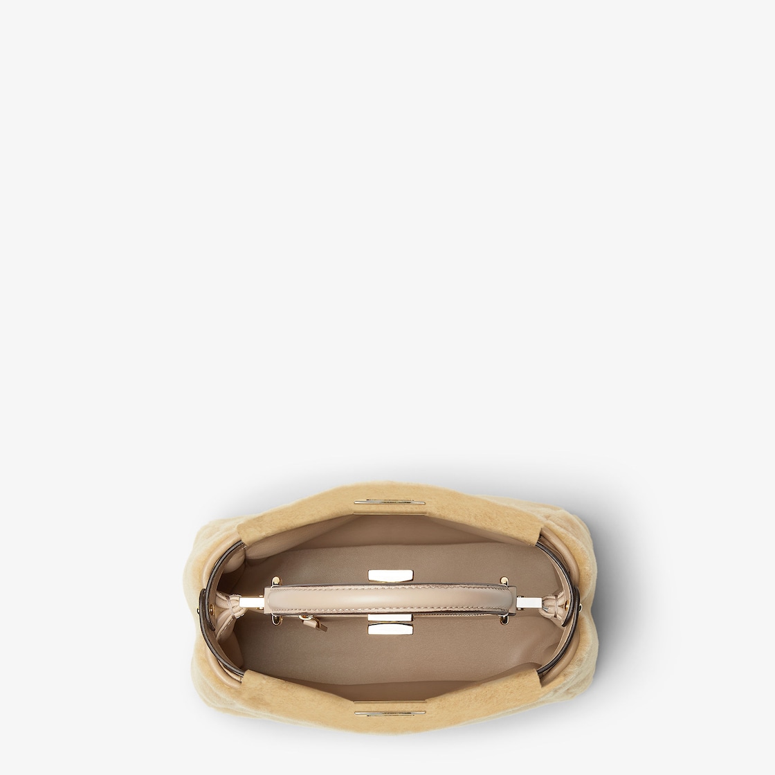 FENDI Peekaboo Mini Beige shearling bag - Image 4